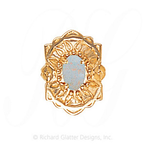GS468 OP - 14 Karat Gold Opal Slide 